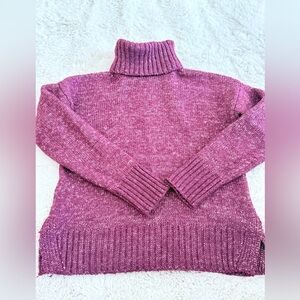 Banana Republic Magenta Turtleneck Sweater